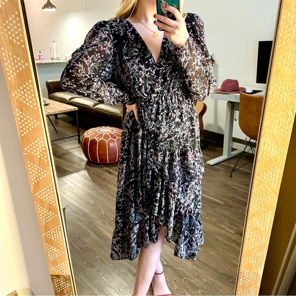 Anthropologie Dresses & Skirts - Anthropologie Lea & Viola Floral Wrap Midi Dress